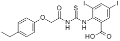 2-[[[[(4-Ethylphenoxy)acetyl ]amino]thioxomethyl ]amino]-3,5-diiodo-benzoic acid Structure,531536-90-0Structure