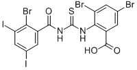 3,5-Dibromo-2-[[[(2-bromo-3,5-diiodobenzoyl)amino]thioxomethyl ]amino]-benzoic acid Structure,531540-31-5Structure