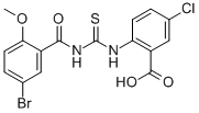 2-[[[(5-Bromo-2-methoxybenzoyl)amino]thioxomethyl ]amino]-5-chloro-benzoic acid Structure,531543-04-1Structure