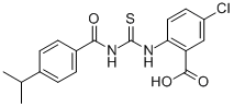 5-Chloro-2-[[[[4-(1-methylethyl)benzoyl ]amino]thioxomethyl ]amino]-benzoic acid Structure,531544-12-4Structure