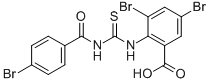 3,5-Dibromo-2-[[[(4-bromobenzoyl)amino]thioxomethyl ]amino]-benzoic acid Structure,531545-47-8Structure