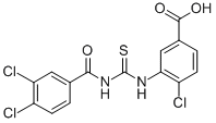 4-Chloro-3-[[[(3,4-dichlorobenzoyl)amino]thioxomethyl ]amino]-benzoic acid Structure,531546-65-3Structure