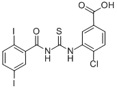 4-Chloro-3-[[[(2,5-diiodobenzoyl)amino]thioxomethyl ]amino]-benzoic acid Structure,532386-11-1Structure