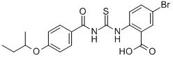 5-Bromo-2-[[[[4-(1-methylpropoxy)benzoyl ]amino]thioxomethyl ]amino]-benzoic acid Structure,532388-26-4Structure