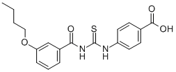 4-[[[(3-Butoxybenzoyl)amino]thioxomethyl ]amino]-benzoic acid Structure,532389-78-9Structure