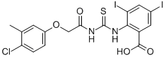 2-[[[[(4-Chloro-3-methylphenoxy)acetyl ]amino]thioxomethyl ]amino]-3,5-diiodo-benzoic acid Structure,532408-90-5Structure