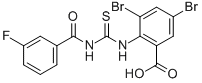 3,5-Dibromo-2-[[[(3-fluorobenzoyl)amino]thioxomethyl ]amino]-benzoic acid Structure,532414-89-4Structure