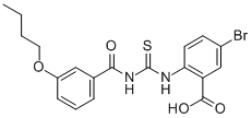 5-Bromo-2-[[[(3-butoxybenzoyl)amino]thioxomethyl ]amino]-benzoic acid Structure,532418-07-8Structure