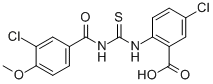 5-Chloro-2-[[[(3-chloro-4-methoxybenzoyl)amino]thioxomethyl ]amino]-benzoic acid Structure,532419-10-6Structure