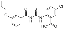 5-Chloro-2-[[[(3-propoxybenzoyl)amino]thioxomethyl ]amino]-benzoic acid Structure,532429-79-1Structure