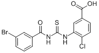 3-[[[(3-Bromobenzoyl)amino]thioxomethyl ]amino]-4-chloro-benzoic acid Structure,532941-50-7Structure