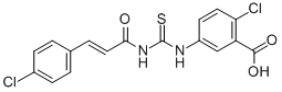 2-Chloro-5-[[[[3-(4-chlorophenyl)-1-oxo-2-propenyl ]amino]thioxomethyl ]amino]-benzoic acid Structure,532944-22-2Structure