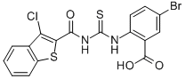 5-Bromo-2-[[[[(3-chlorobenzo[b]thien-2-yl)carbonyl ]amino]thioxomethyl ]amino]-benzoic acid Structure,532951-23-8Structure