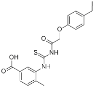 3-[[[[(4-Ethylphenoxy)acetyl ]amino]thioxomethyl ]amino]-4-methyl-benzoic acid Structure,532962-33-7Structure