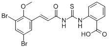2-[[[[3-(3,5-二溴-2-甲氧基苯基)-1-氧代-2-丙烯基]氨基]硫氧代甲基]氨基]-苯甲酸结构式_532980-61-3结构式