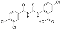 5-Chloro-2-[[[(3,4-dichlorobenzoyl)amino]thioxomethyl ]amino]-benzoic acid Structure,532981-89-8Structure