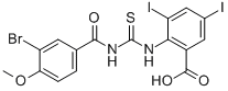 2-[[[(3-Bromo-4-methoxybenzoyl)amino]thioxomethyl ]amino]-3,5-diiodo-benzoic acid Structure,533917-84-9Structure