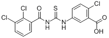 2-Chloro-5-[[[(2,3-dichlorobenzoyl)amino]thioxomethyl ]amino]-benzoic acid Structure,533918-64-8Structure