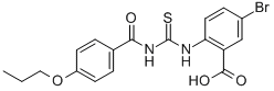 5-Bromo-2-[[[(4-propoxybenzoyl)amino]thioxomethyl ]amino]-benzoic acid Structure,533918-94-4Structure