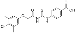 4-[[[[(4-Chloro-3,5-dimethylphenoxy)acetyl ]amino]thioxomethyl ]amino]-benzoic acid Structure,533919-45-8Structure