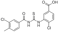 4-Chloro-3-[[[(3-chloro-4-methylbenzoyl)amino]thioxomethyl ]amino]-benzoic acid Structure,533920-69-3Structure