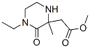 (9ci)-4-乙基-2-甲基-3-氧代-2-哌嗪乙酸甲酯结构式_534603-52-6结构式