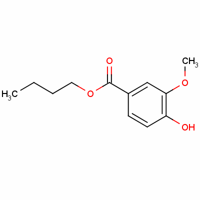 Benzoic acid,4-hydroxy-3-methoxy-, butyl ester Structure,5348-74-3Structure