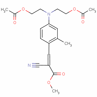 Methyl 3-[4-[bis[2-(acetoxy)ethyl ]amino]-2-methylphenyl ]-2-cyanoacrylate Structure,53554-75-9Structure