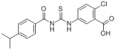 2-Chloro-5-[[[[4-(1-methylethyl)benzoyl ]amino]thioxomethyl ]amino]-benzoic acid Structure,535947-15-0Structure