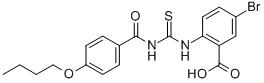 5-Bromo-2-[[[(4-butoxybenzoyl)amino]thioxomethyl ]amino]-benzoic acid Structure,535955-16-9Structure