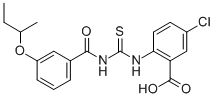 5-Chloro-2-[[[[3-(1-methylpropoxy)benzoyl ]amino]thioxomethyl ]amino]-benzoic acid Structure,535957-78-9Structure