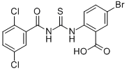 5-Bromo-2-[[[(2,5-dichlorobenzoyl)amino]thioxomethyl ]amino]-benzoic acid Structure,535964-54-6Structure