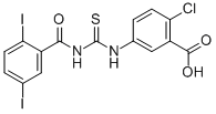 2-Chloro-5-[[[(2,5-diiodobenzoyl)amino]thioxomethyl ]amino]-benzoic acid Structure,535977-24-3Structure