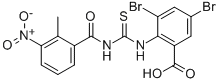 3,5-Dibromo-2-[[[(2-methyl-3-nitrobenzoyl)amino]thioxomethyl ]amino]-benzoic acid Structure,535979-33-0Structure