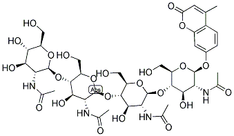 4-Methylumbelliferyl β-d-n,n’,n”,n’’’-tetraacetylchitotetraoside Structure,53643-14-4Structure