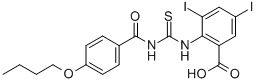 2-[[[(4-Butoxybenzoyl)amino]thioxomethyl]amino]-3,5-diiodo-benzoic acid Structure,536982-04-4Structure