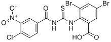 3,5-Dibromo-2-[[[(4-chloro-3-nitrobenzoyl)amino]thioxomethyl]amino]-benzoic acid Structure,536983-59-2Structure