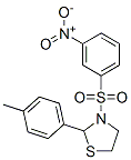 (9CI)-2-(4-甲基苯基)-3-[(3-硝基苯基)磺酰基]-噻唑烷结构式_537678-00-5结构式