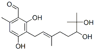 3-[(E)-6,7-dihydroxy-3,7-dimethyl-2-octenyl ]-2,4-dihydroxy-6-methylbenzaldehyde Structure,53915-48-3Structure