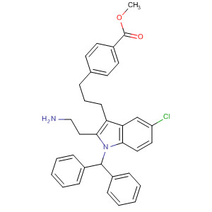 4-{3-[2-(2-氨基乙基)-5-氯-1-(二苯基甲基)-1H-吲哚-3-基]丙基}苯甲酸甲酯结构式_540522-70-1结构式