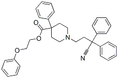 1-(3-氰基-3,3-二苯基丙基)-4-苯基-4-哌啶羧酸 2-苯氧基乙酯结构式_54063-45-5结构式