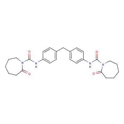 N,N-(亚甲基-二-4,1-亚苯基)-二(六氢-2-氧代)-1H-氮杂卓-1-甲酰胺;N,N-(4,4-亚甲基双(4,1-苯基))双(2-氧代氮杂环庚烷-1-甲酰胺)结构式_54112-23-1结构式