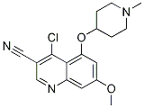 4-Chloro-7-methoxy-5-[(1-methyl-4-piperidinyl)oxy]-3-quinolinecarbonitrile Structure,541505-14-0Structure