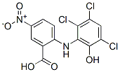 Benzoic acid,5-nitro-2-[(2,3,5-trichloro-6-hydroxyphenyl)amino]- Structure,54255-60-6Structure