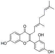 2-(2,4-Dihydroxyphenyl)-3-(3,7-dimethyl-2,6-octadienyl)-7-hydroxy-4h-1-benzopyran-4-one Structure,54510-13-3Structure