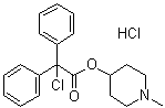 Alpha-chloro-alpha-phenylbenzeneacetic acid, n-methyl-4-piperidinyl ester, hydrochloride Structure,54556-99-9Structure