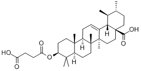 3-(3-羧基-1-氧代丙氧基)-,(3B)-乌苏-12-烯-28-酸结构式_54717-85-0结构式