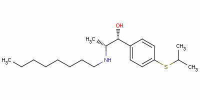 (R*,r*)-4-[异丙基硫代]-alpha-[1-(辛基氨基)乙基]苄醇结构式_54767-44-1结构式