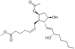 (Z)-7-[(1r,2r,3r,5s)-5-acetoxy-3-hydroxy-2-((e)-(s)-3-hydroxy-oct-1-enyl)-cyclopentyl]-hept-5-enoic acid methyl ester Structure,55022-57-6Structure