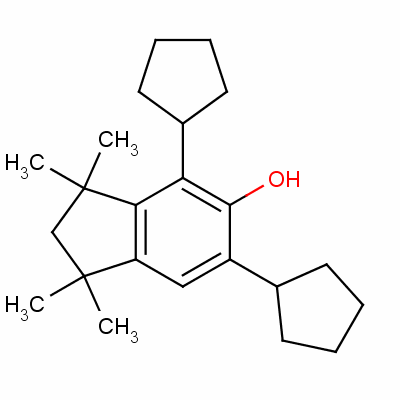 4,6-Dicyclopentyl-1,1,3,3-tetramethylindan-5-ol Structure,55035-39-7Structure